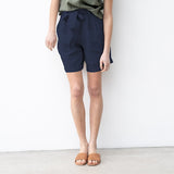 Supernfb 100% Linen Women'S Summer Shorts Casual High Waist Wide Leg Pants With Belt Oversize Shorts Free Shipping Items Short Femme éTé