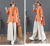 Supernfb Spring Summer Literary Ladies Loose Over Size Wide Leg Pants High Waist Mopping The Floor Pants for Women  Korean Style Pants