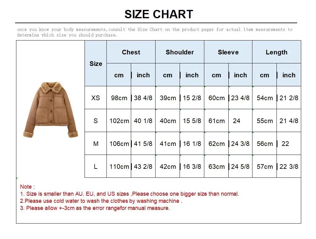 Supernfb Faux Suede Jacket Coat Female Turn Down Collar With Pocket Button-up Warm Winter Jackets For Women Vintage Fashion Women's Coats