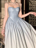 Elegant Party Short Dresses for Women New Summer Vintage Spaghetti Strap Casual Female Clothes Wedding Birthday Midi Dress