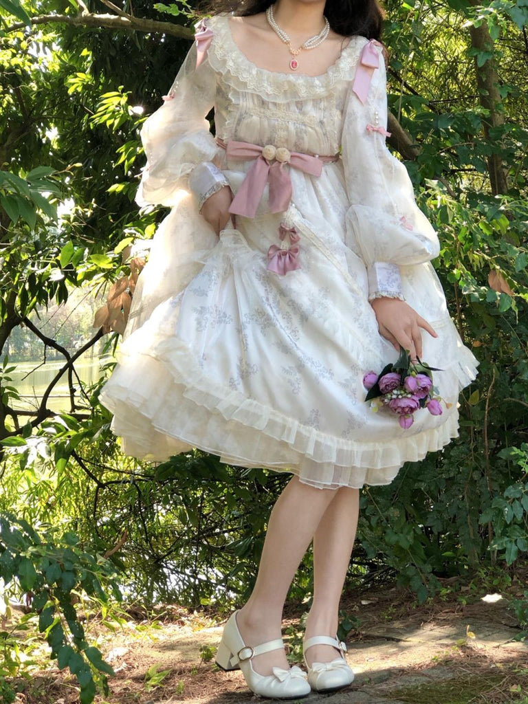Supernfb Tavimart Vintage Victorian Lolita Princess Dress Women Elegant Sweet Flower Lace Bow Dancing Party Wedding Dresses Girly Lolita Vestidos