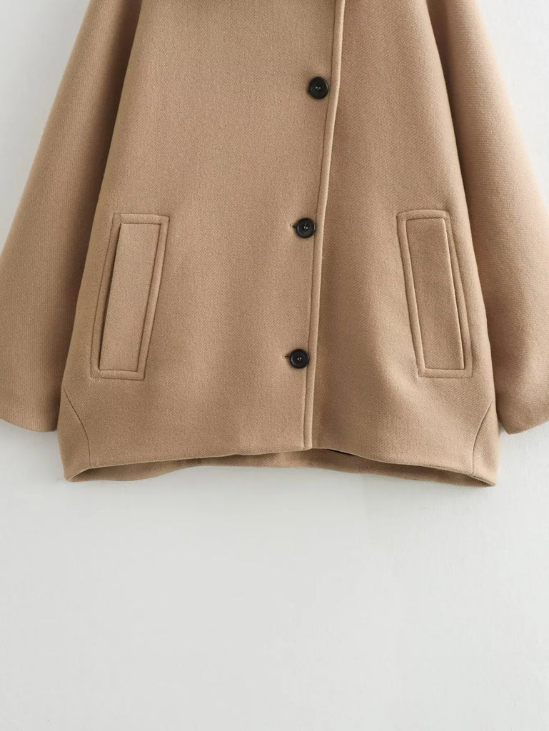 Supernfb Wool Blends single Breasted Women Jacket Coats Long Sleeved Warm Jacket Coat Autumn Winter Fashion Ladies Outwears
