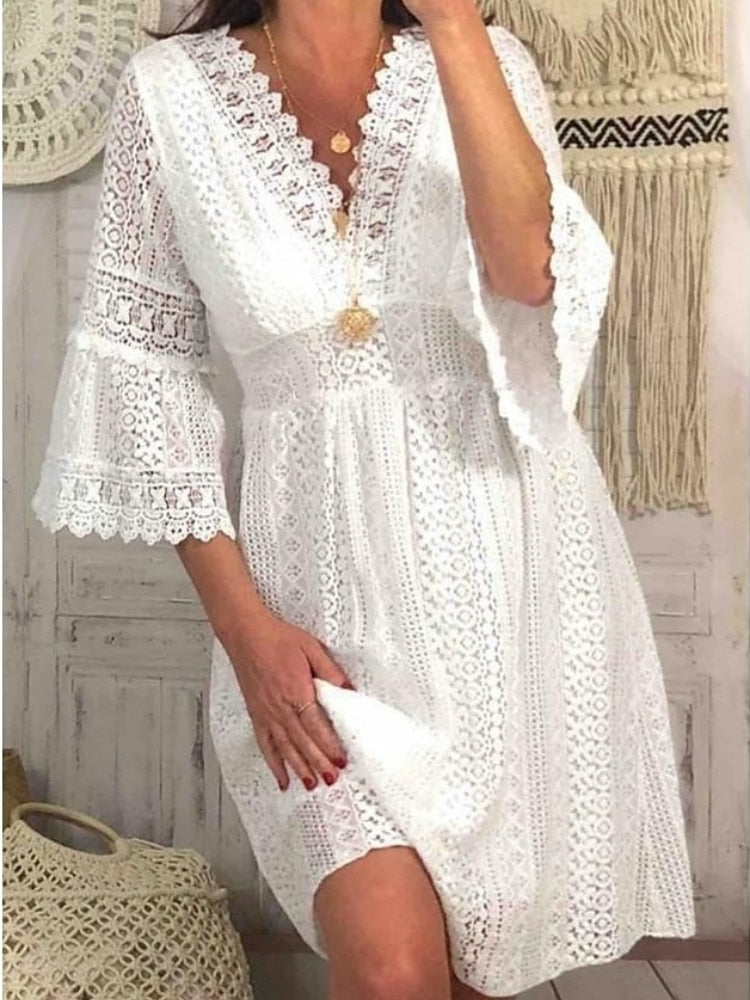 Supernfb Woman Clothing Summer Dress for Women  New In Lace Short Dress Elegant Party Dresses Streetwear Beach Party Sexy Dress