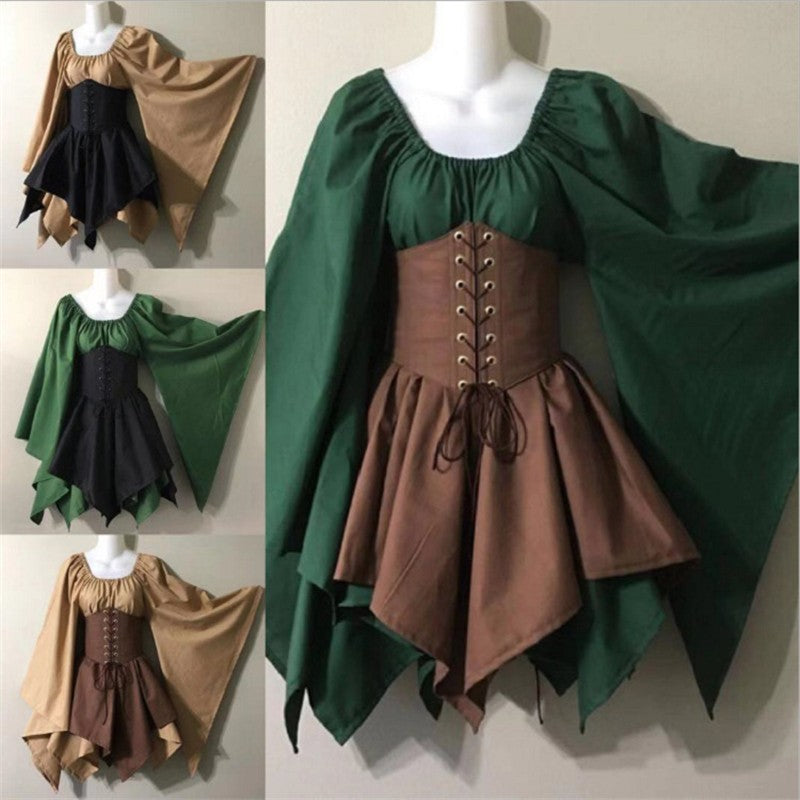 Supernfb New Victorian Op Party European And American Long Sleeve Women's Renaissance Medieval Dress Vintage Lolita Palace Cosplay