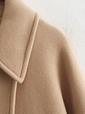 Supernfb Wool Blends single Breasted Women Jacket Coats Long Sleeved Warm Jacket Coat Autumn Winter Fashion Ladies Outwears