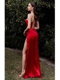 Supernfb Summer Maxi Dress Satin Bodycon Dress Women Party Dress New Arrivals Red Backless Sexy Celebrity Date Night Dresses