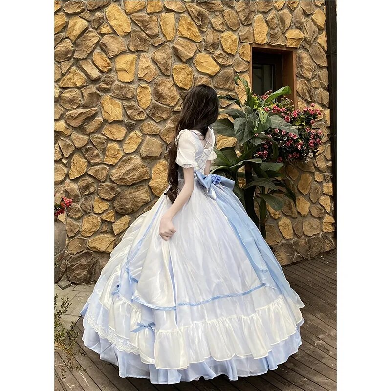 Supernfb Tavimart French Romantic Style Lolita Op Elegant Girl Cosplay  New Chic Fairy Princess Dress Gorgeous Sweet JSK wedding Party Dress