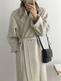 Supernfb Casual Woolen Coat for Women Long Sleeve Streetwear Korean Fashion Jackets Vintage Loose New Autumn Winter Coats