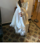 Supernfb Elegant Dress for Women Long Sleeve French Style Vintage Dress Slim Midi Fairycore Bow O Neck New Autumn Winter Dress