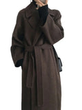 Supernfb Casual Woolen Coat for Women Long Sleeve Streetwear Korean Fashion Jackets Vintage Loose New Autumn Winter Coats