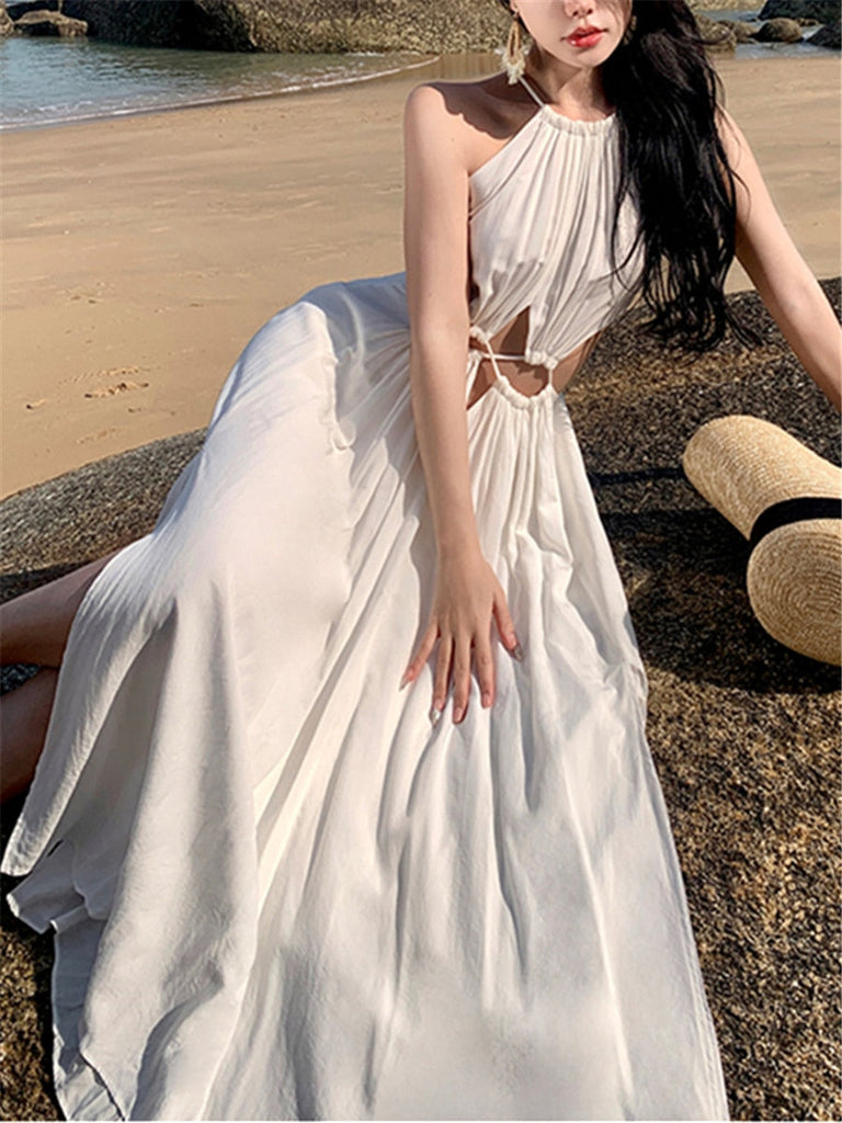 Supernfb Midi Dress Woman Summer 2023 New Elegant Slim Sundress Lady Fashion Sexy Beach Party Vestidos Boho Robe Female Korean Dresses