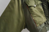 Supernfb Fashion Women Basic Loose Padded Bomber Jacket Coat Vintage Leisure Long Sleeve Zipper Warm Female Outerwear Elegant Tops